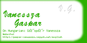 vanessza gaspar business card